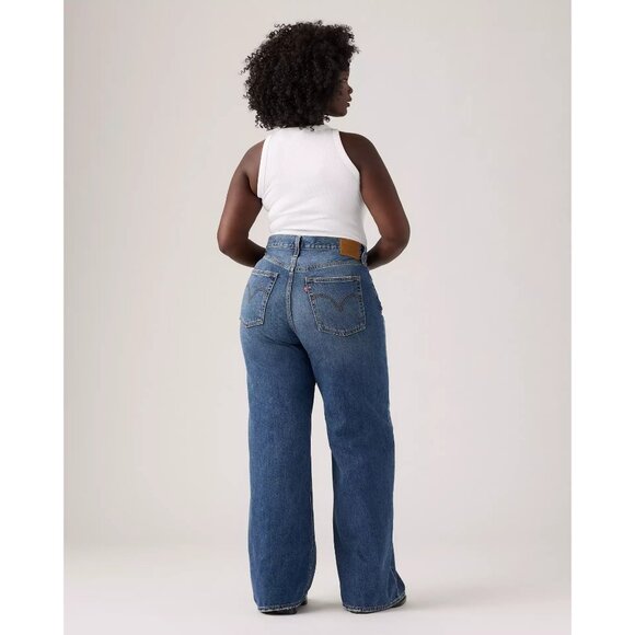 NWT Levis Womens Ribcage Wide Leg Jeans 33 High Rise Denim Blue *READ* - Picture 3 of 14